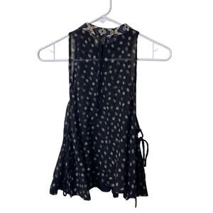 Free People Boho Lightweight Tie Side High Neck Tank Size XS